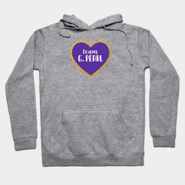 Team G. Pearl - heart gold Hoodie by Team G. Pearl